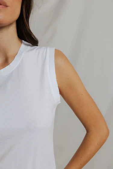 Faye Cotton Tank in White