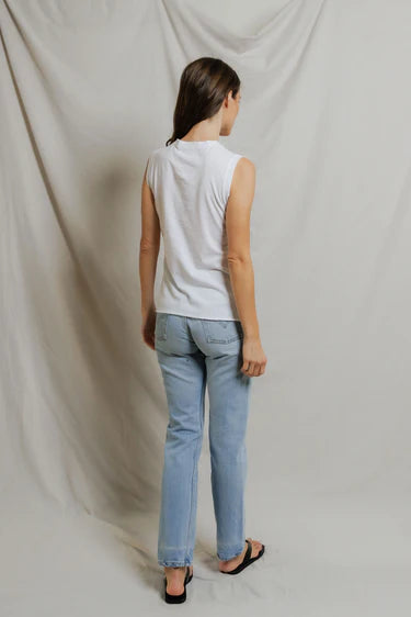 Faye Cotton Tank in White