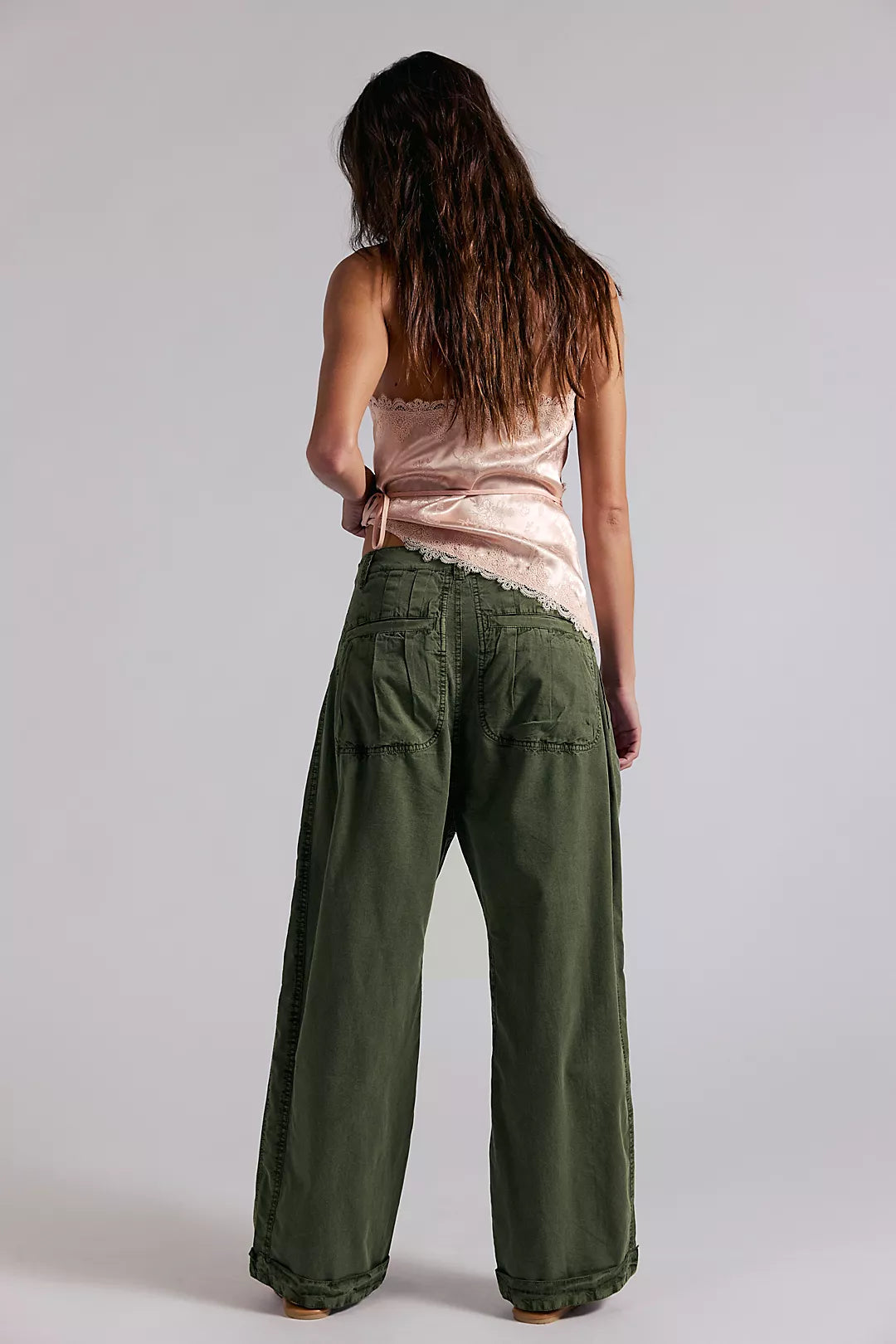 Clover Dropped Trouser in Green