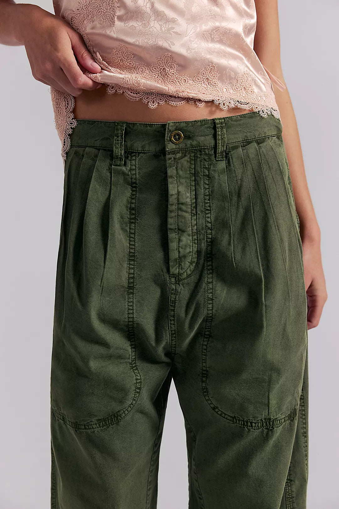 Clover Dropped Trouser in Green