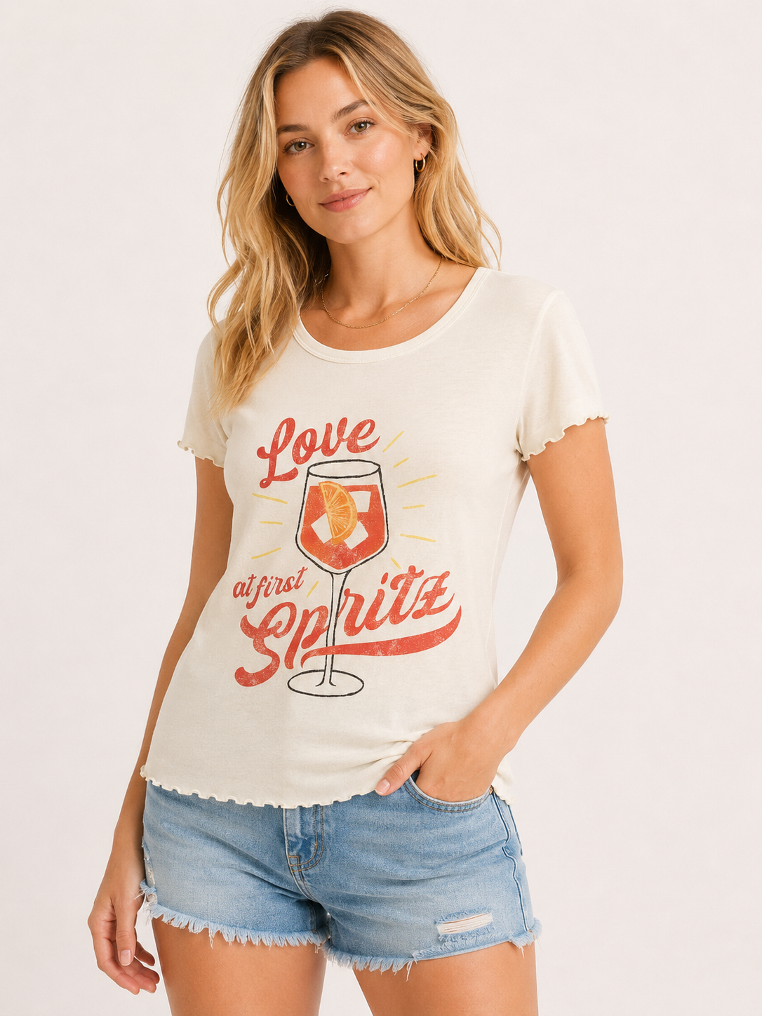 Love at First Spritz Starry White Tee