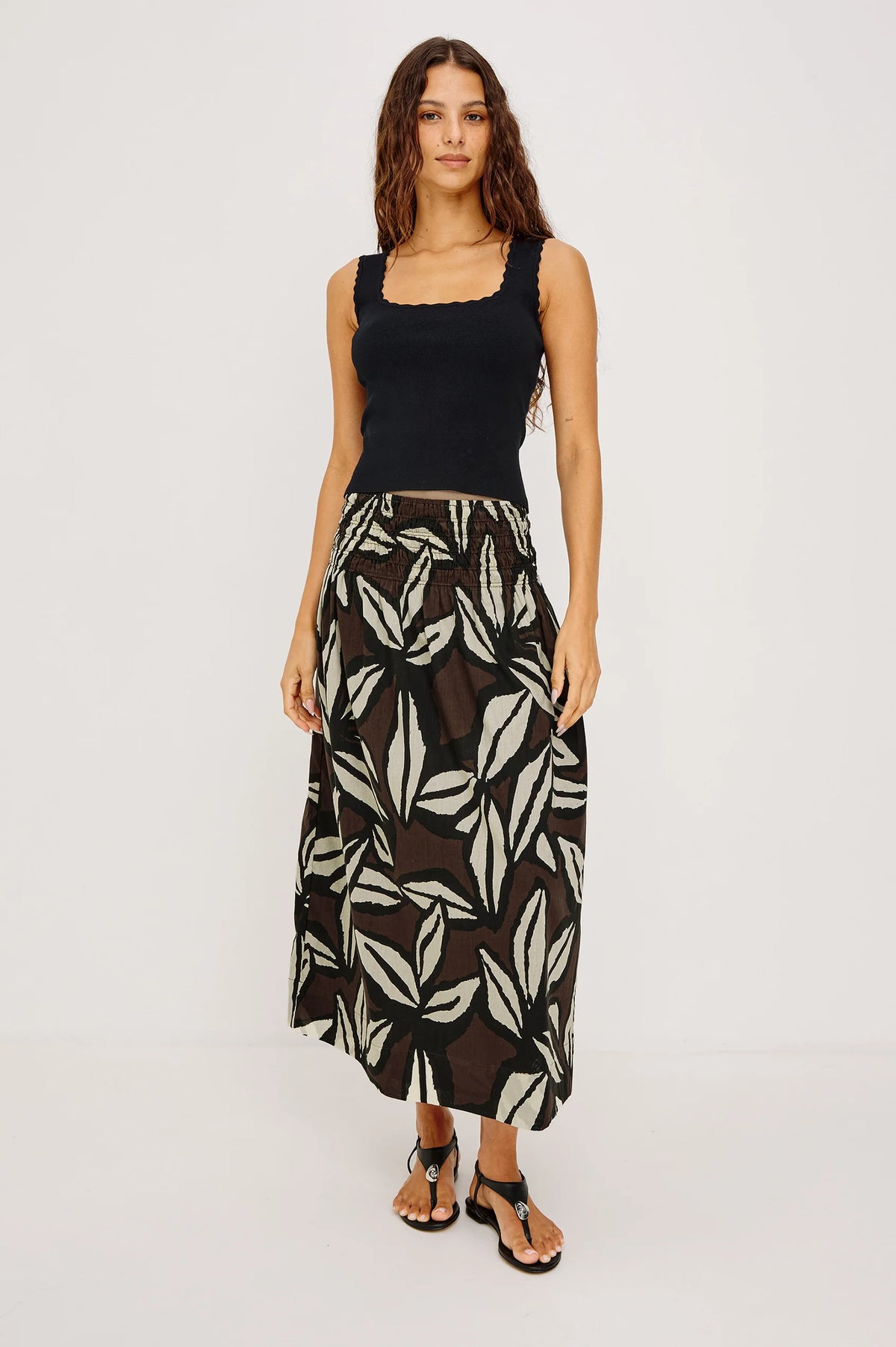 Alessa Cocoa Floral Skirt