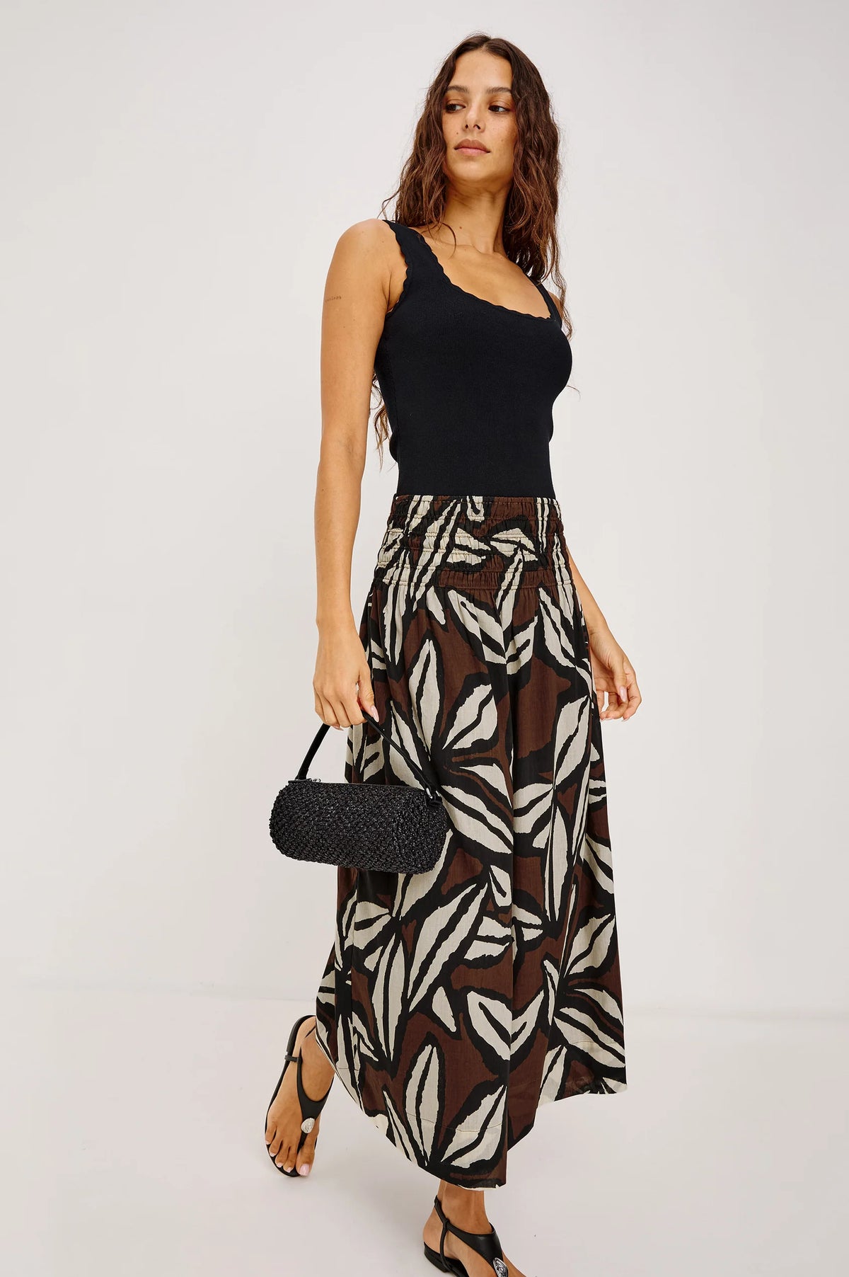 Alessa Cocoa Floral Skirt