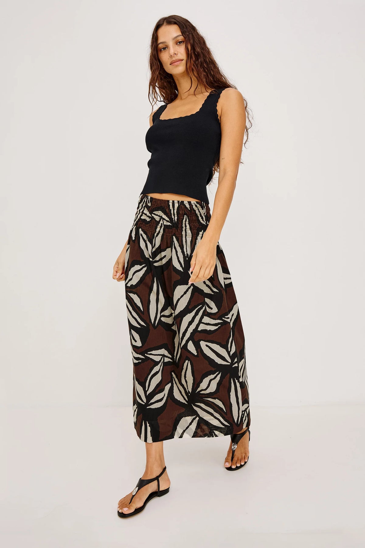 Alessa Cocoa Floral Skirt