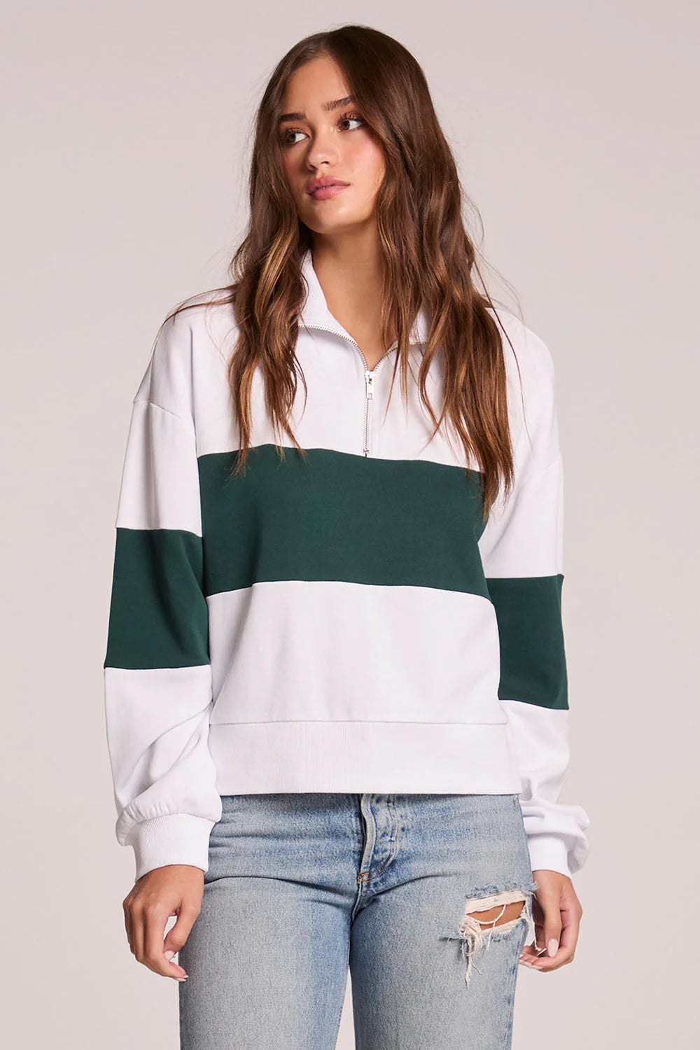 Pine & White Jaime Half Zip