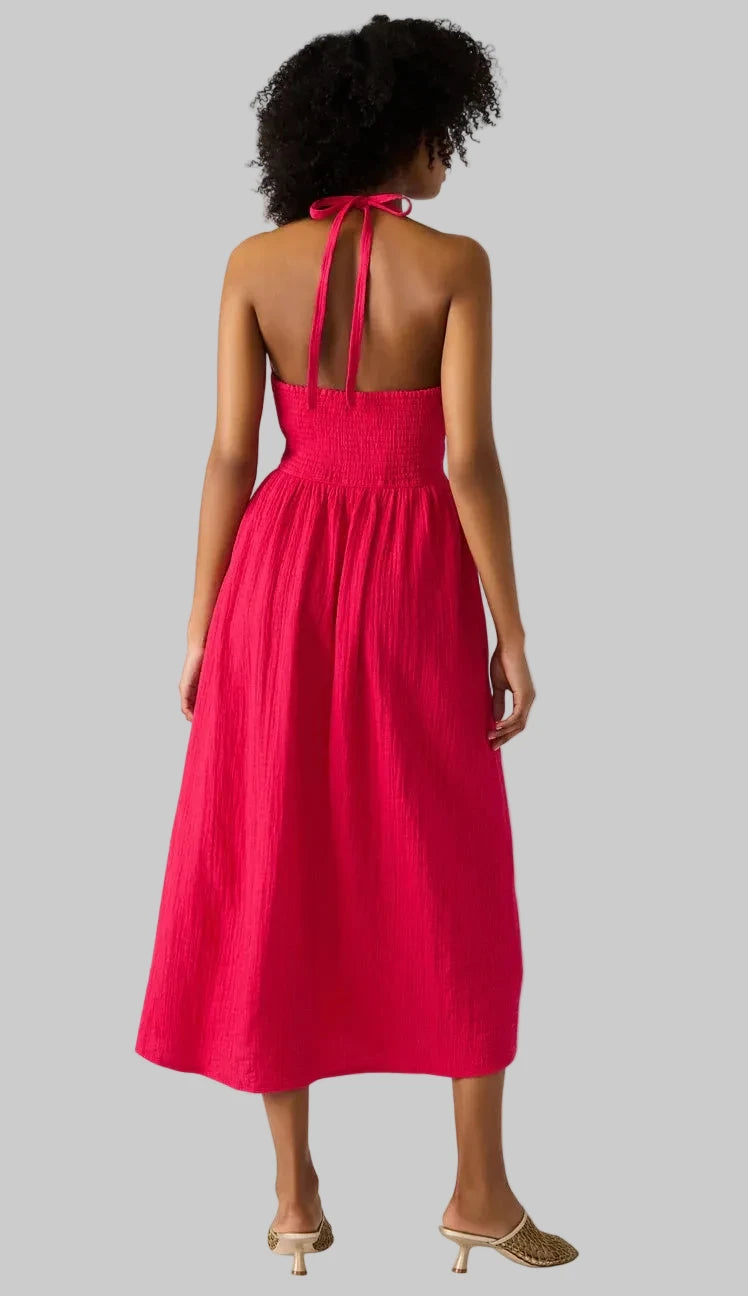 Piper dress in pop pink