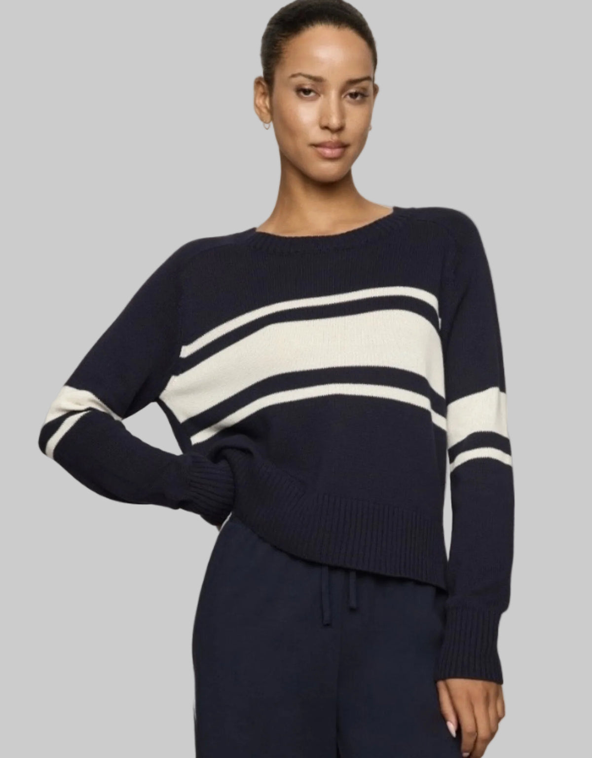 Stripe Stand In Sweater