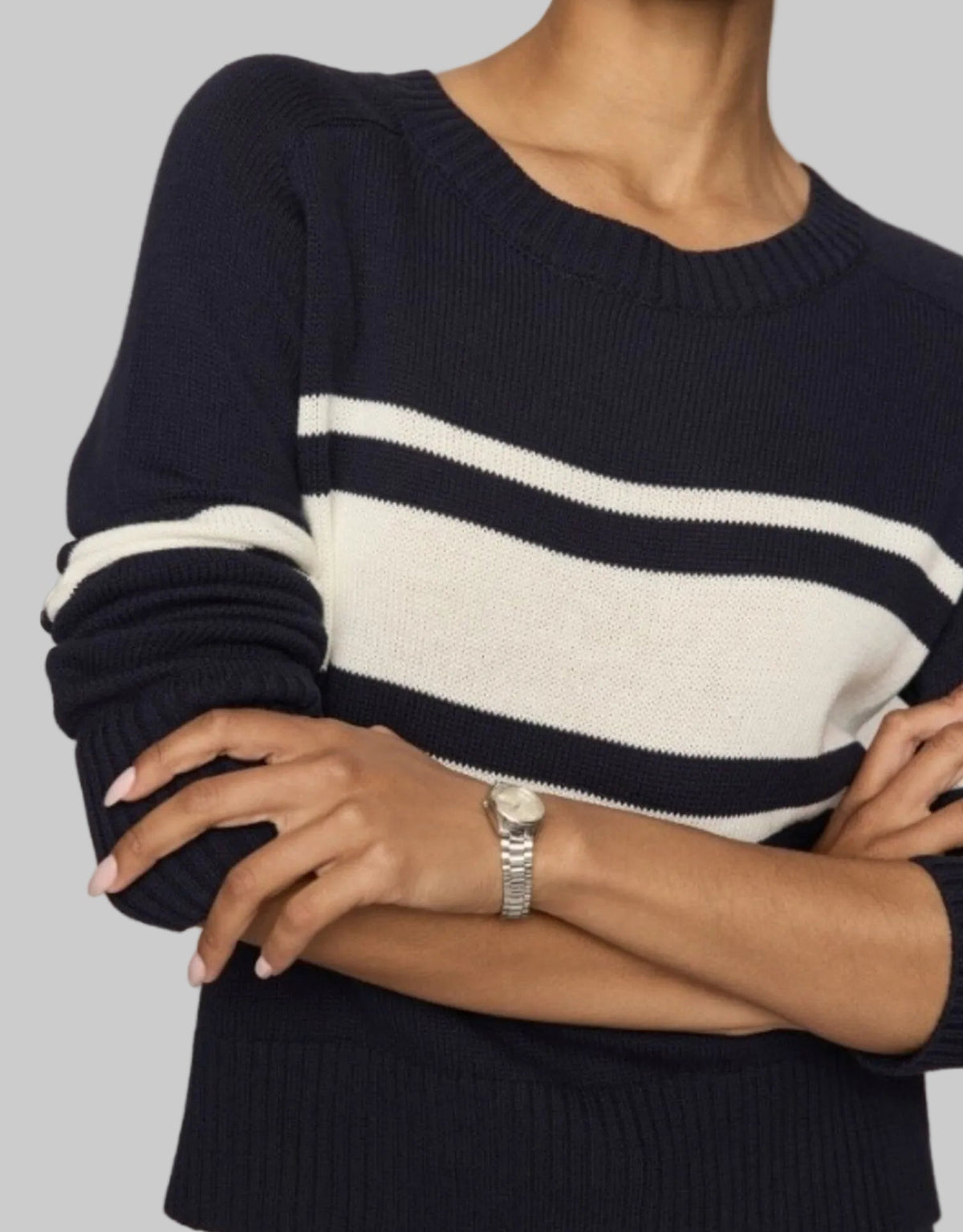 Stripe Stand In Sweater