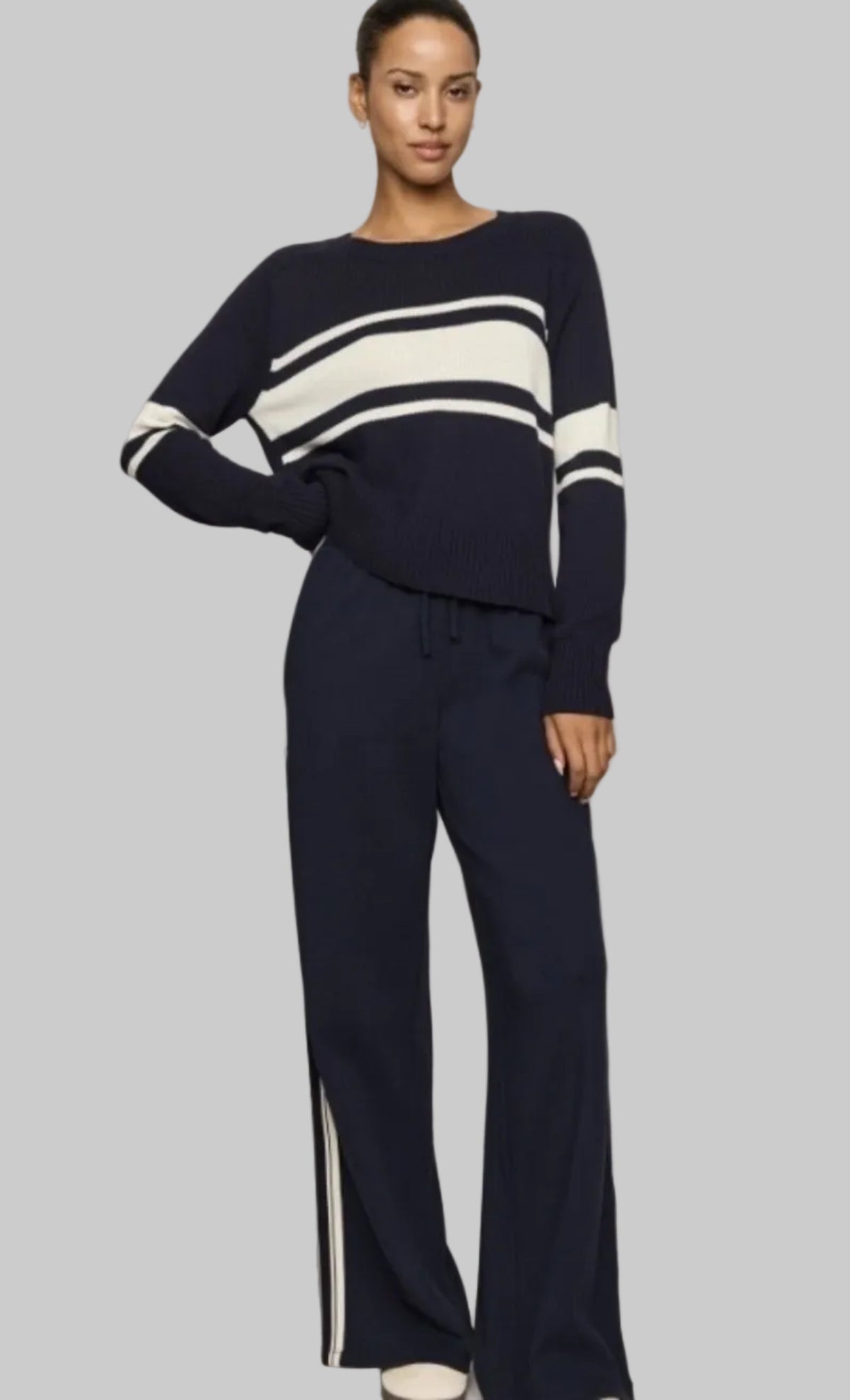 Stripe Stand In Sweater
