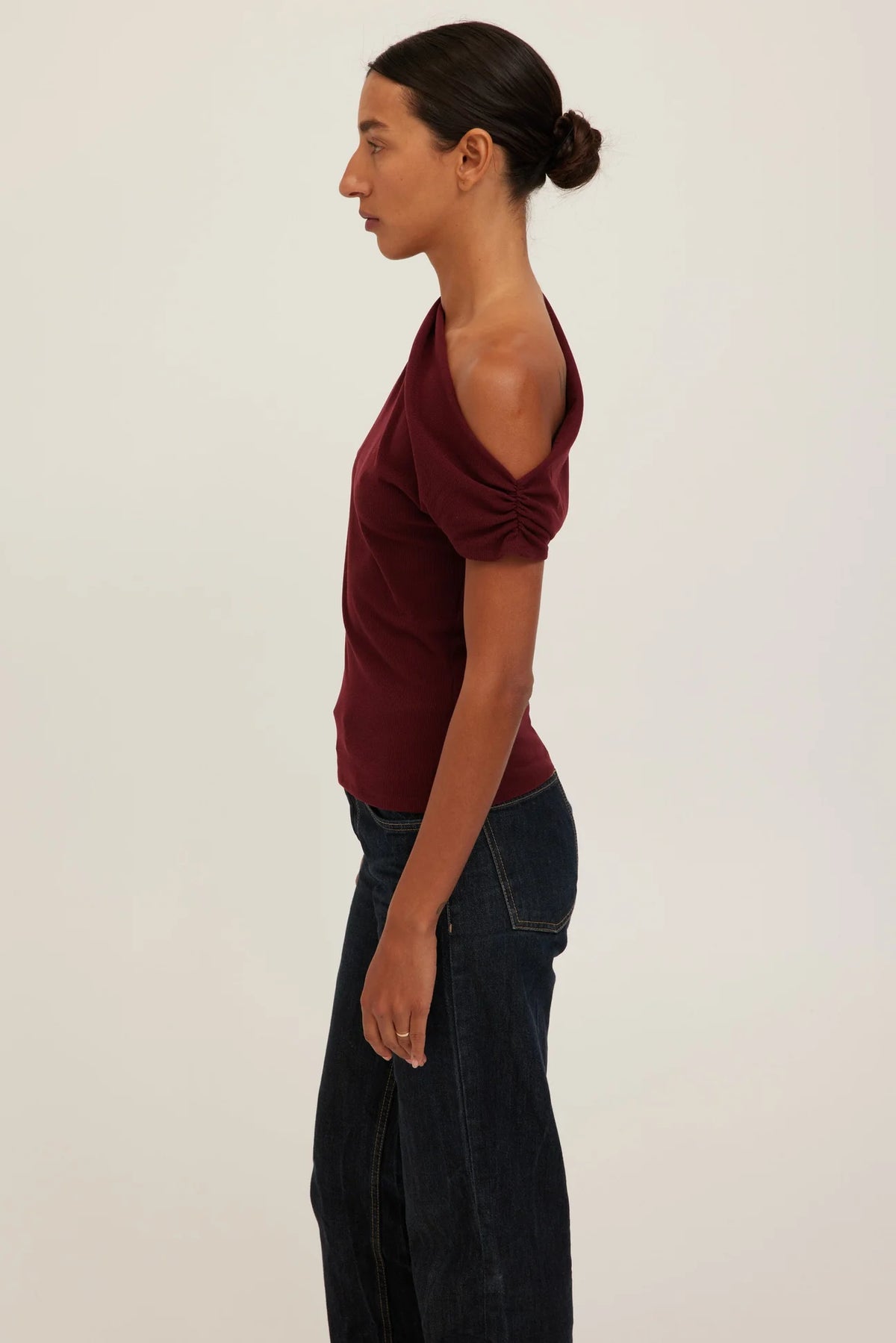 Laurel dark cherry tee