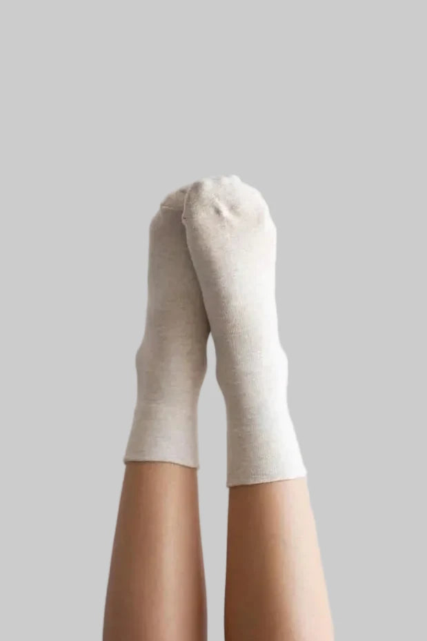 Sneaker socks in oatmeal