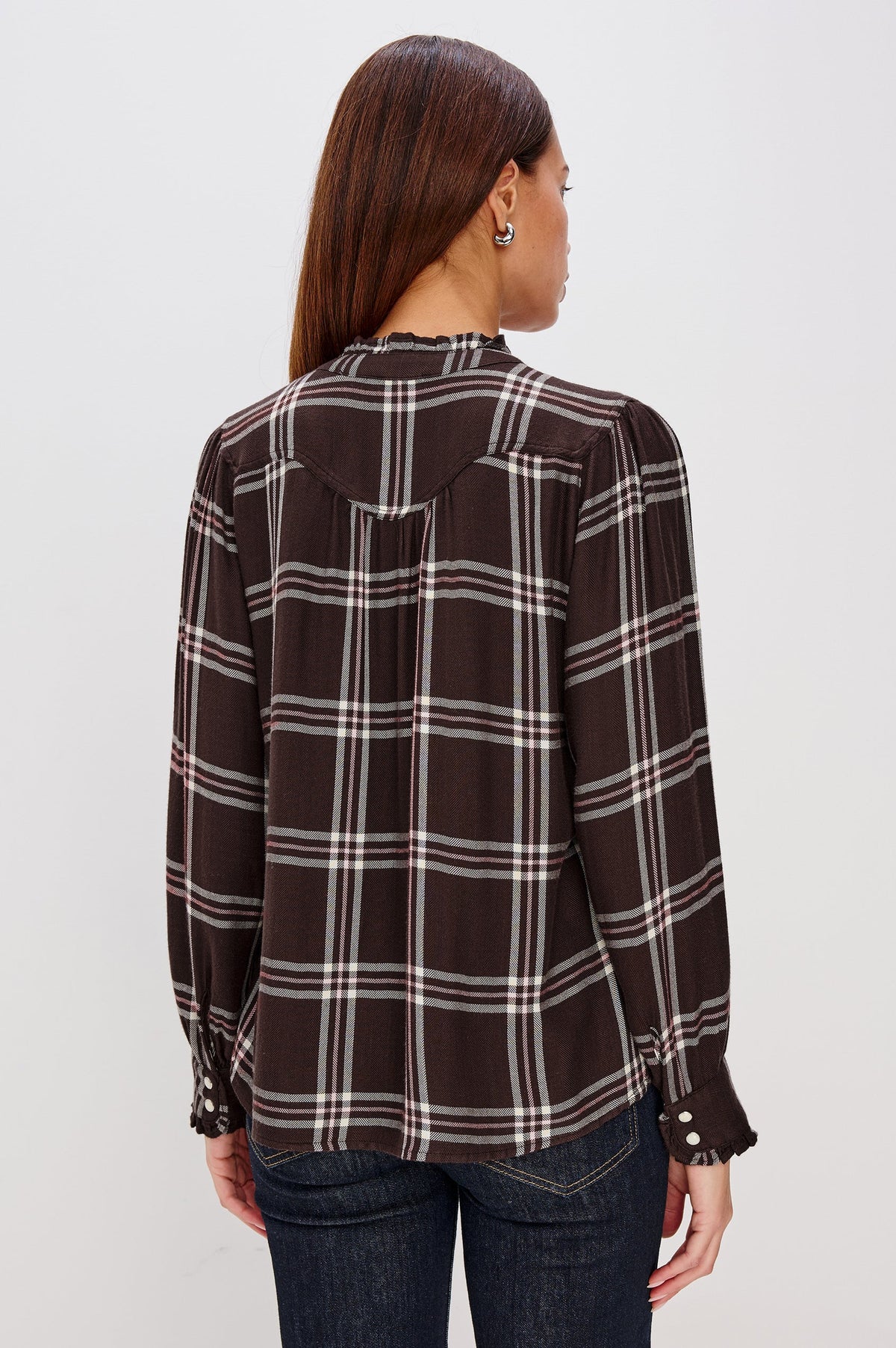Alanna Chocolate Napoleon Button Down
