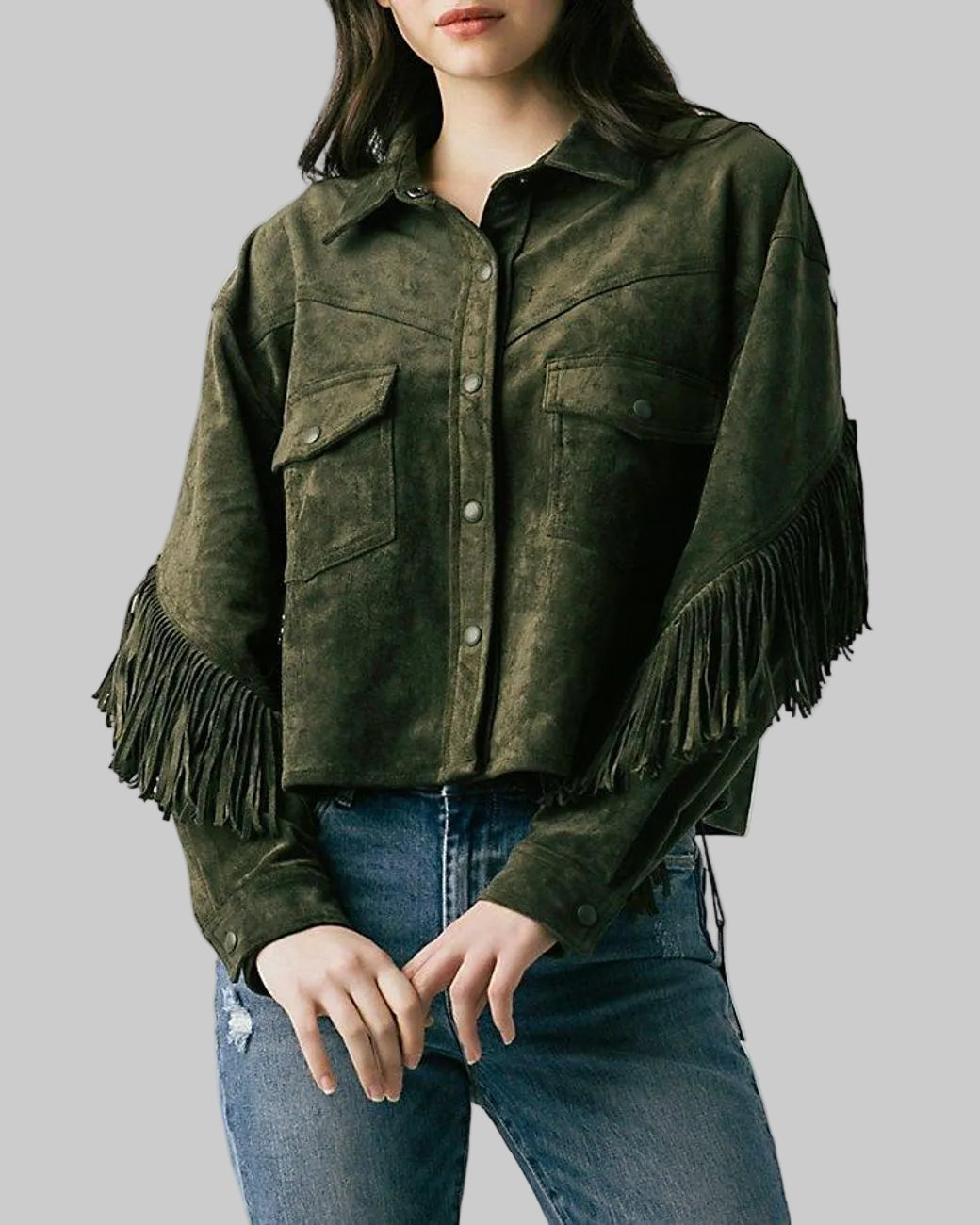 Kale Chips Jacket in Olive