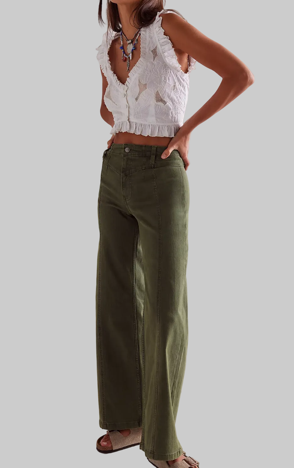Libre Wide Leg in Thyme