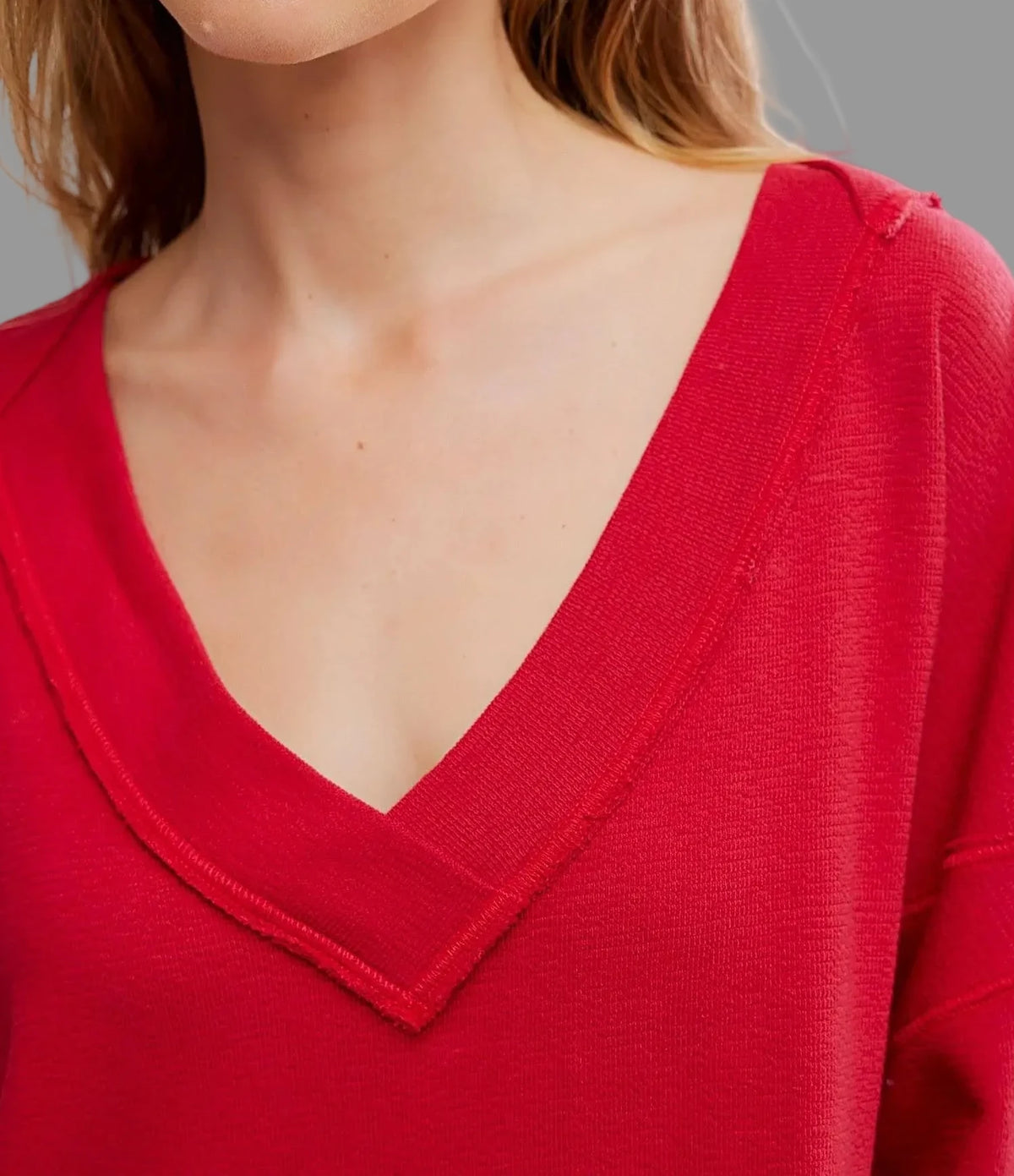 Staycation Pullover in Deep Cherry