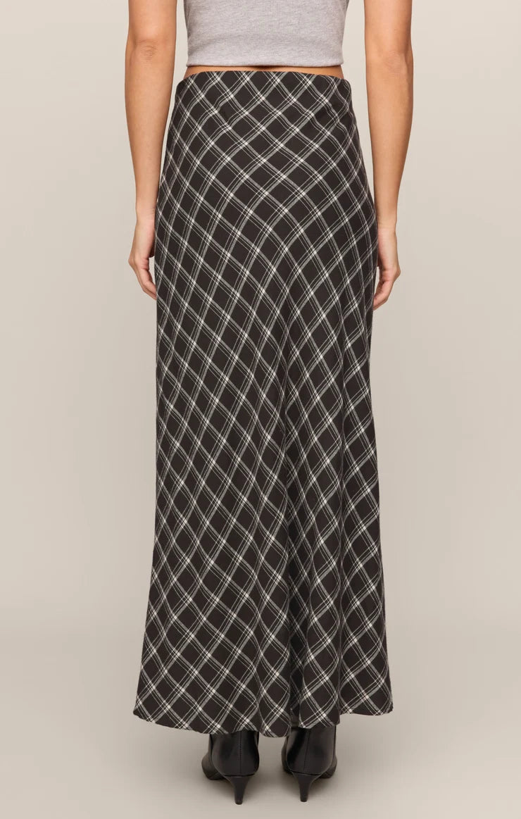 Ash Black Plaid Europa Skirt