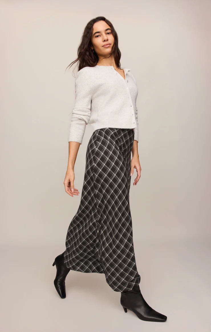 Ash Black Plaid Europa Skirt