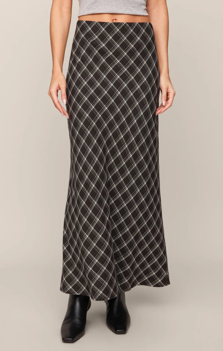 Ash Black Plaid Europa Skirt