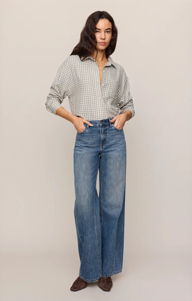River Plaid Button Up in Emerald Cove