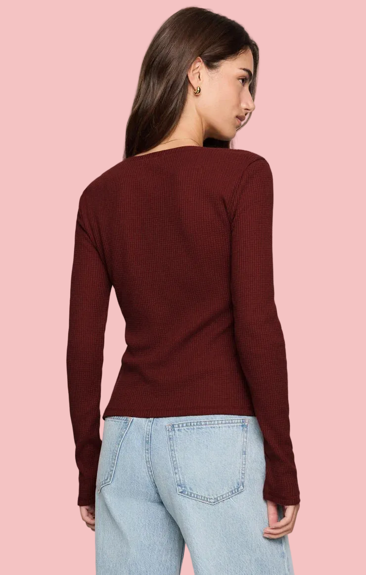 Albany Button Up - Velvet Rouge