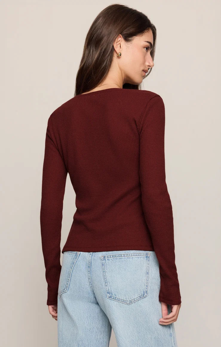 Albany Button Up - Velvet Rouge