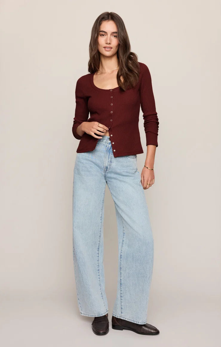Albany Button Up - Velvet Rouge