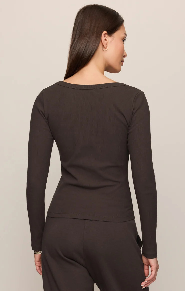 Greyson cocoa bean long sleeve