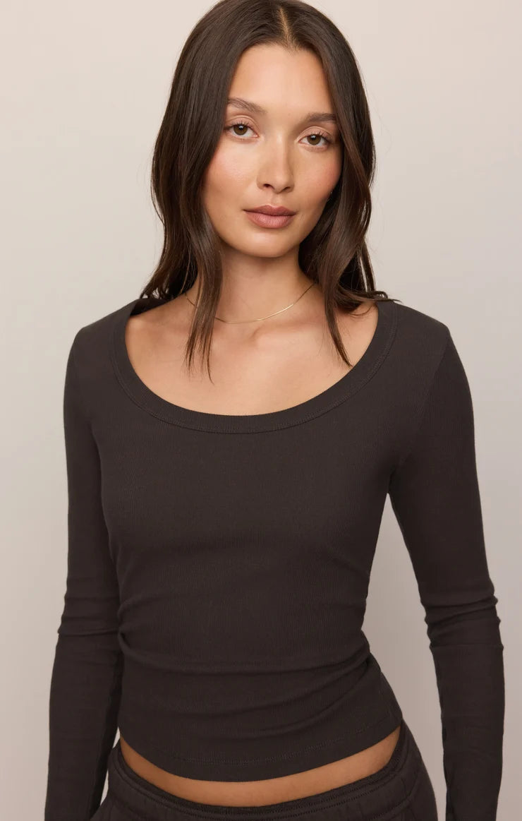 Greyson cocoa bean long sleeve