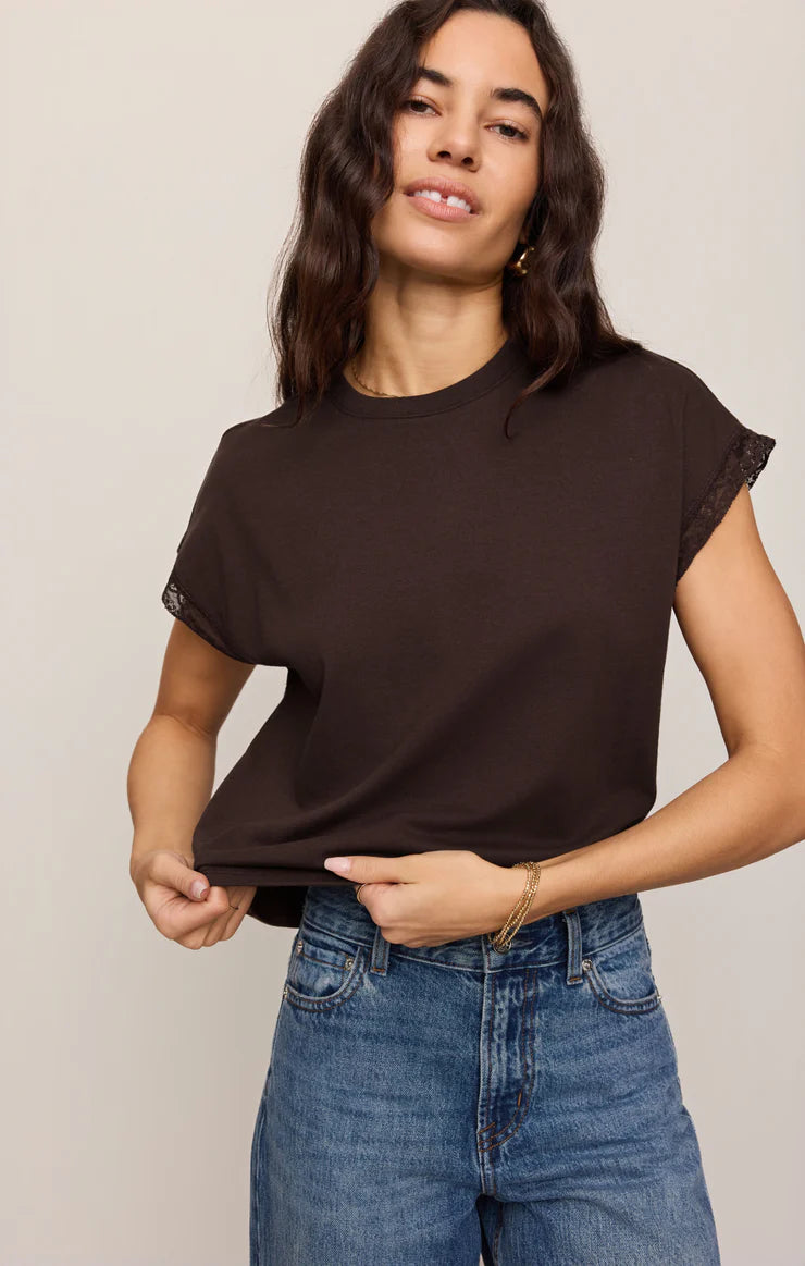 Marika Muscle Tee in Dark Chocolate