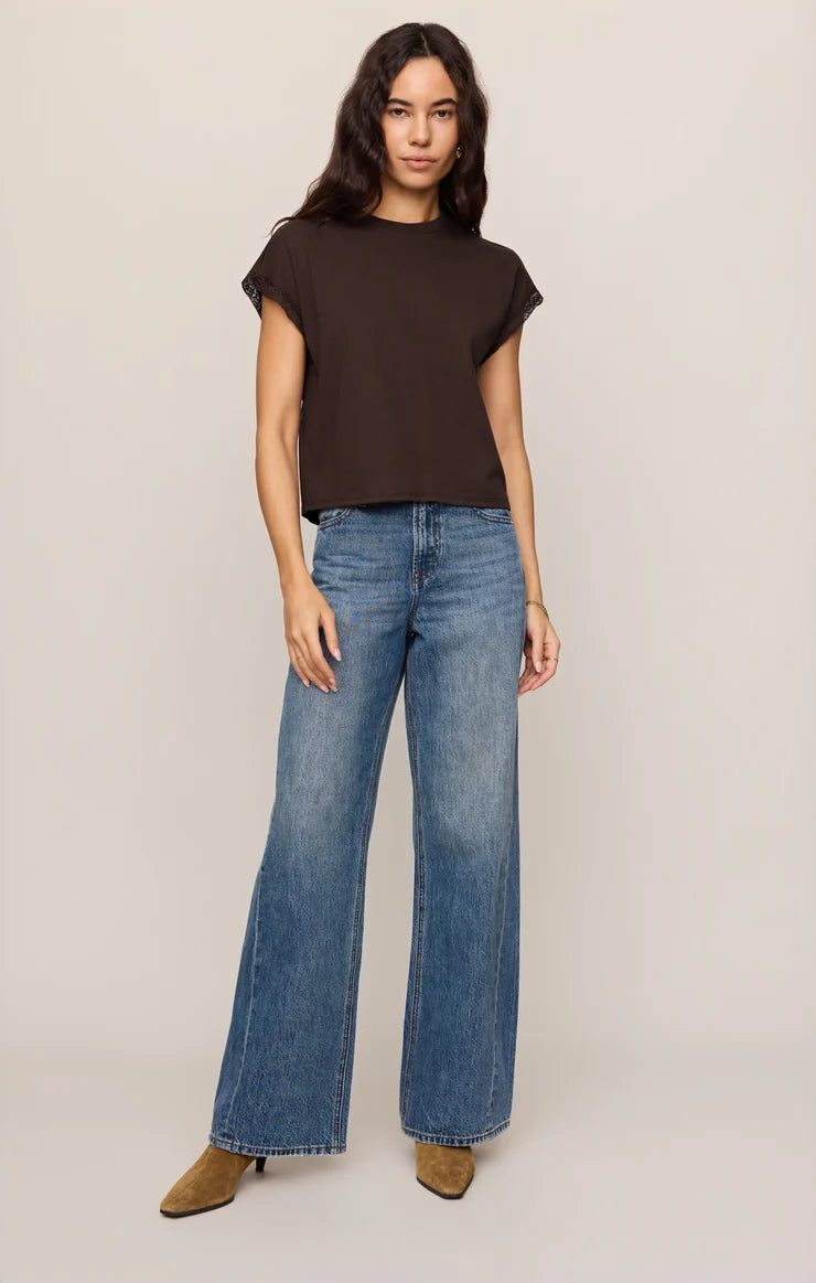 Marika Muscle Tee in Dark Chocolate