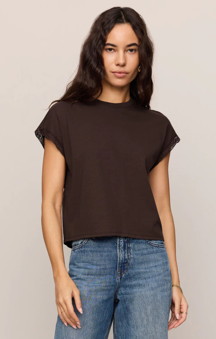 Marika Muscle Tee in Dark Chocolate