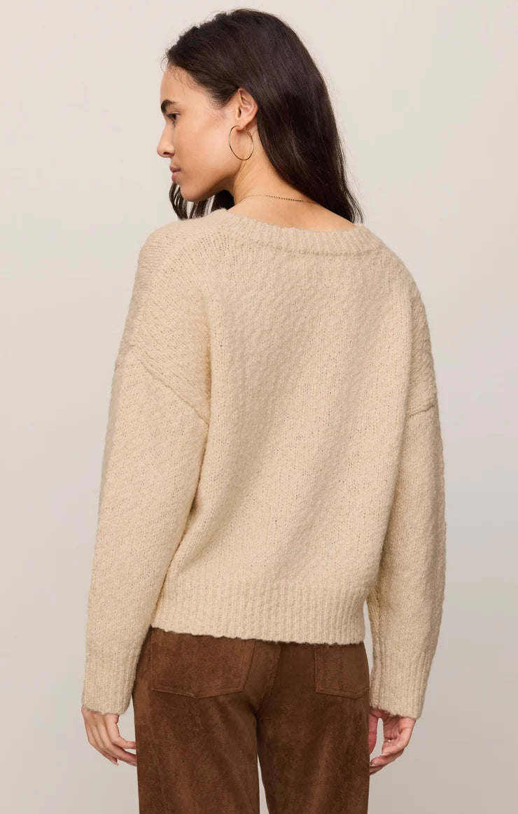 Bolton Boucle Sweater - Chalk