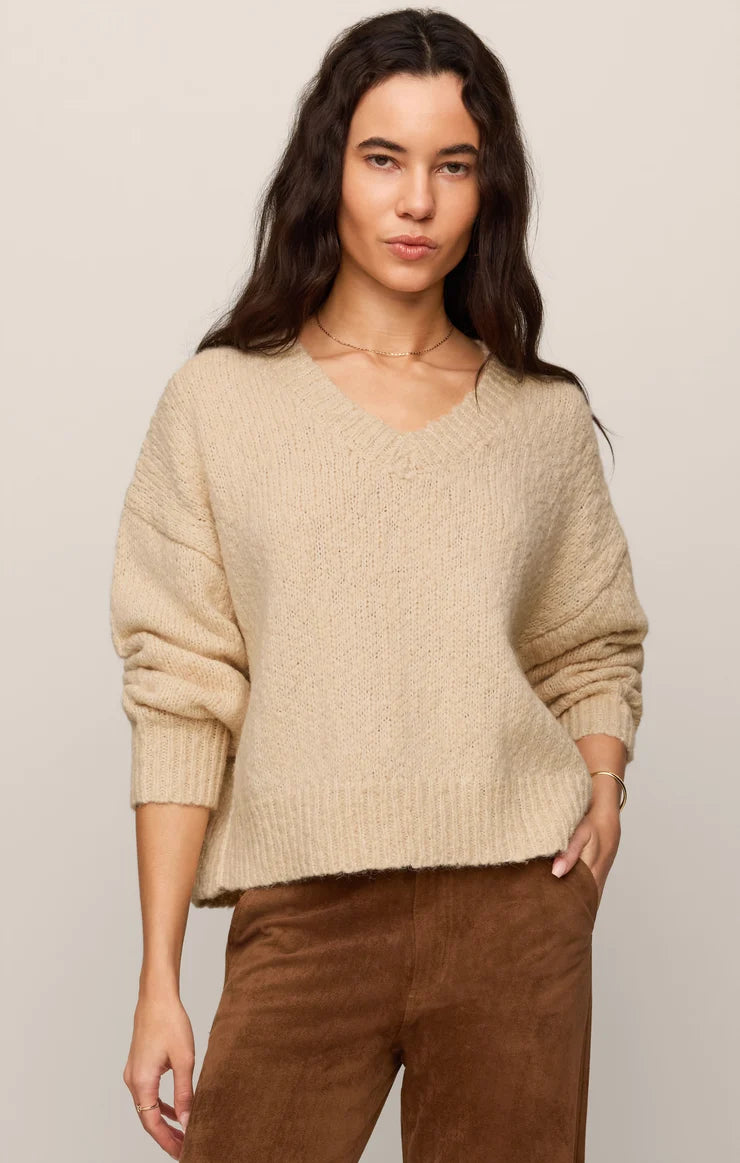 Bolton Boucle Sweater - Chalk
