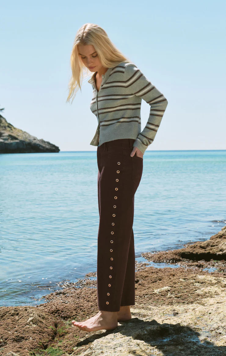 Medina Stripe Cardigan Aqua Cloud