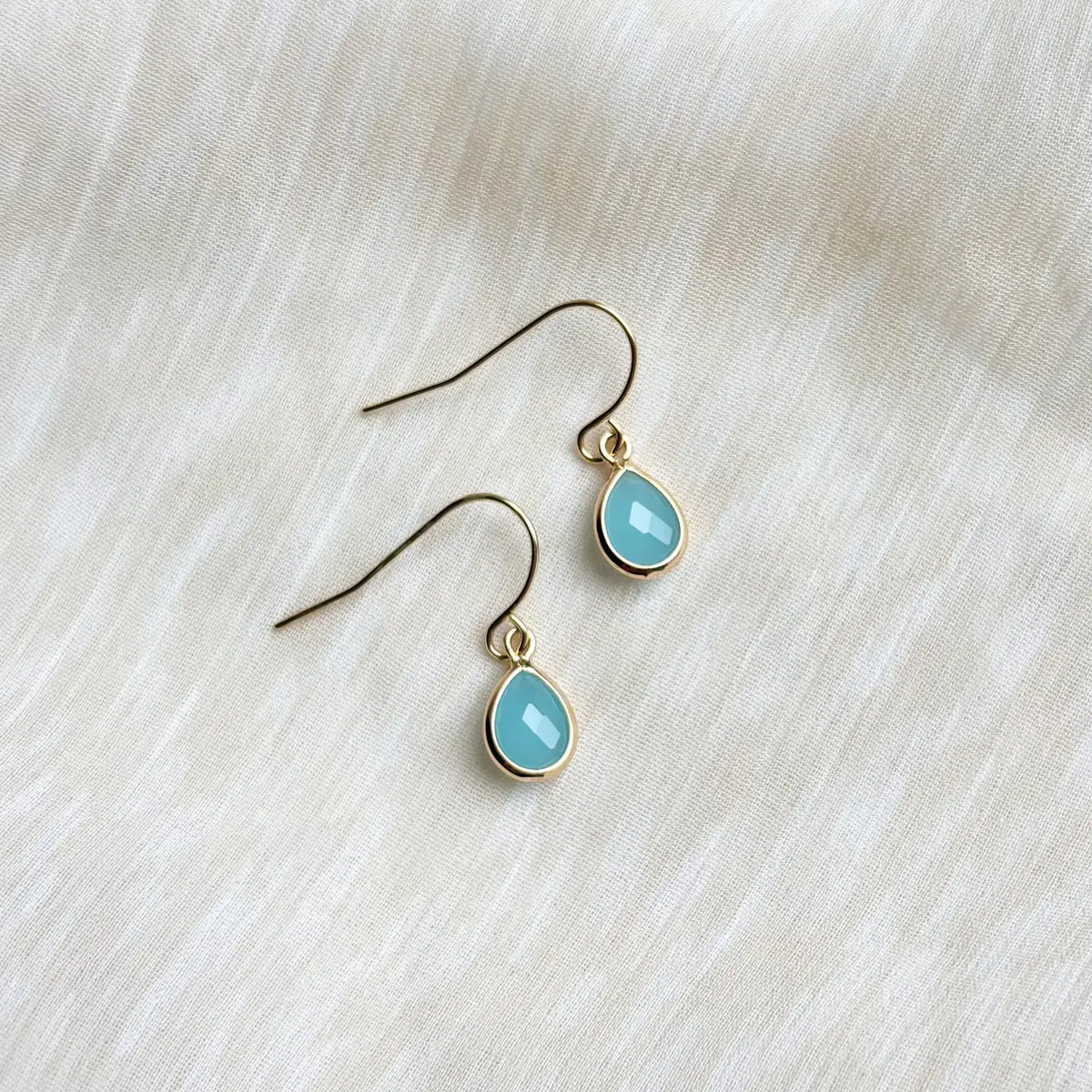 Aquamarine gem earrings