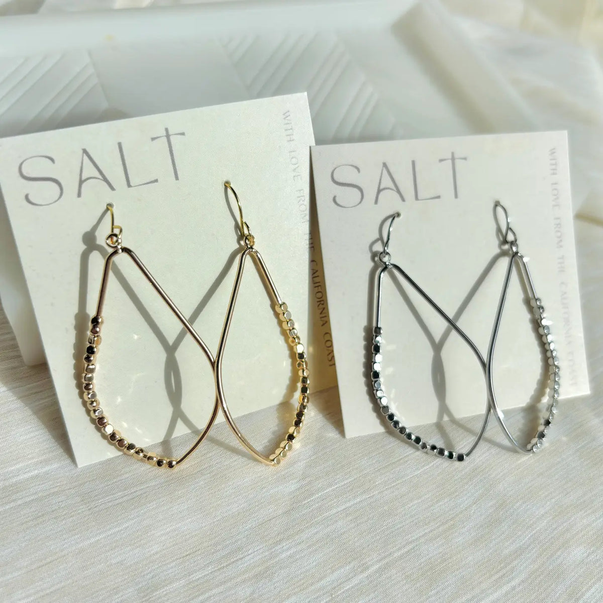 Teardrop beaded earrings